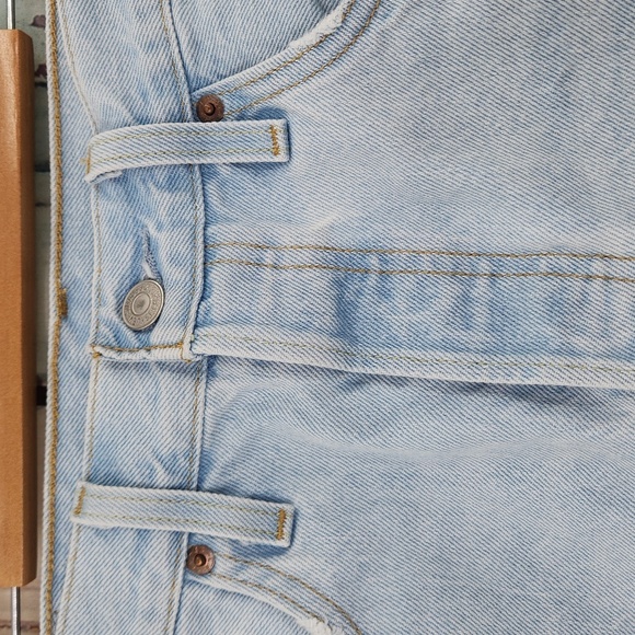 Levis Premium 501 Button Fly High Rise Jean Shorts - Picture 3 of 7